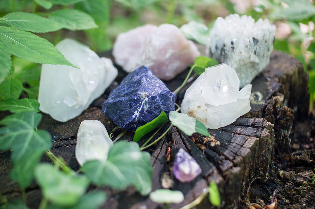 Crystals with reflexology