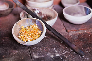 Photograph of raw gold